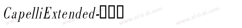 CapelliExtended字体转换