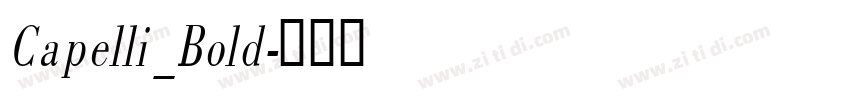 Capelli_Bold字体转换