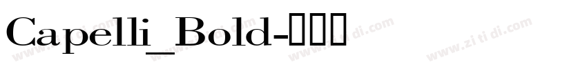 Capelli_Bold字体转换