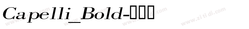 Capelli_Bold字体转换