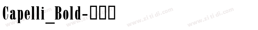 Capelli_Bold字体转换