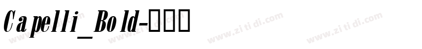 Capelli_Bold字体转换