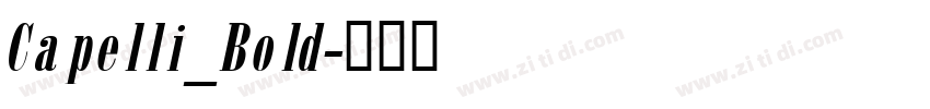 Capelli_Bold字体转换 Capelli_Bold字体转换