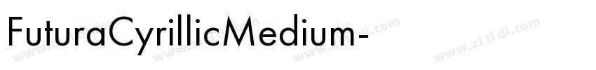 FuturaCyrillicMedium字体转换