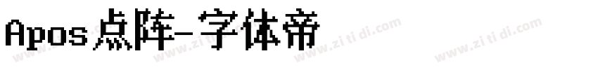 Apos点阵字体转换
