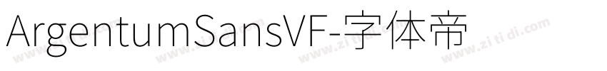 ArgentumSansVF字体转换