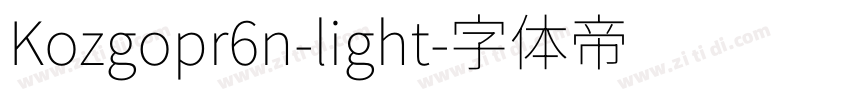Kozgopr6n-light字体转换