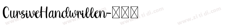 CursiveHandwritten字体转换