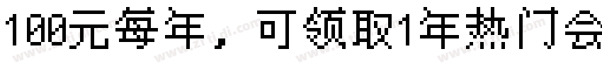 100元每年，可领取1年热门会员转换字体字体转换