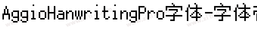 AggioHanwritingPro字体字体转换