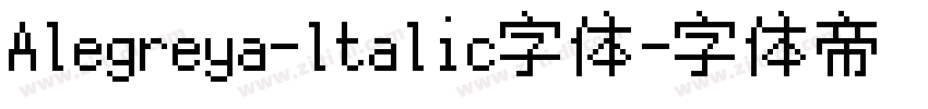 Alegreya-ltalic字体字体转换