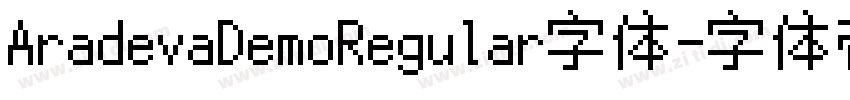 AradevaDemoRegular字体字体转换
