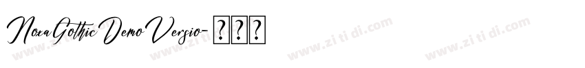 NoxaGothicDemoVersio字体转换