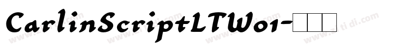 CarlinScriptLTW01字体转换