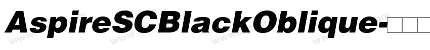 AspireSCBlackOblique字体转换
