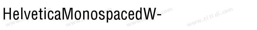 HelveticaMonospacedW字体转换