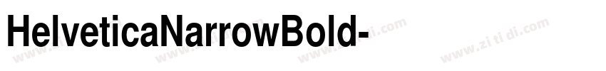 HelveticaNarrowBold字体转换