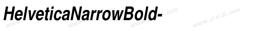 HelveticaNarrowBold字体转换