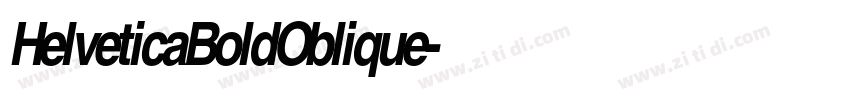 HelveticaBoldOblique字体转换