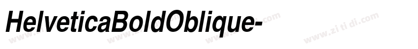 HelveticaBoldOblique字体转换
