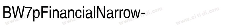BW7pFinancialNarrow字体转换