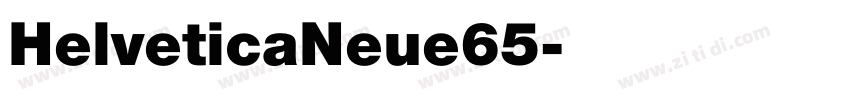 HelveticaNeue65字体转换