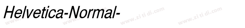 Helvetica-Normal字体转换