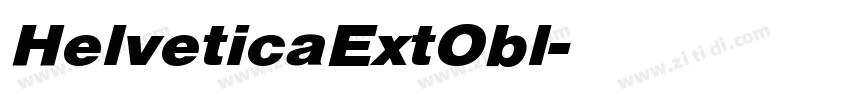 HelveticaExtObl字体转换