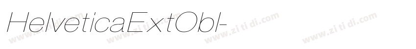 HelveticaExtObl字体转换