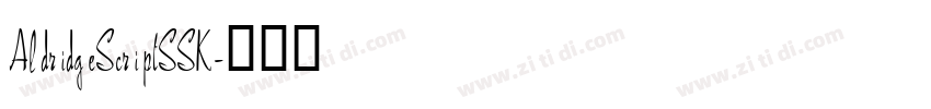 AldridgeScriptSSK字体转换