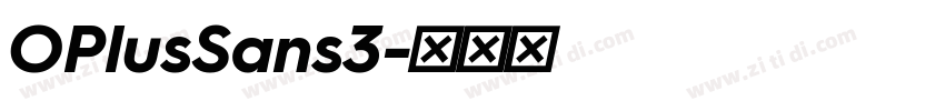 OPlusSans3字体转换