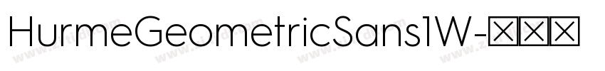 HurmeGeometricSans1W字体转换