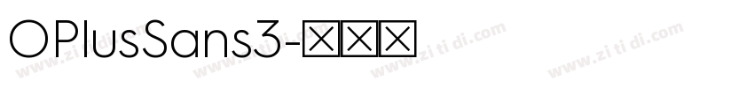 OPlusSans3字体转换