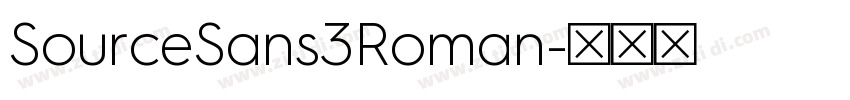 SourceSans3Roman字体转换