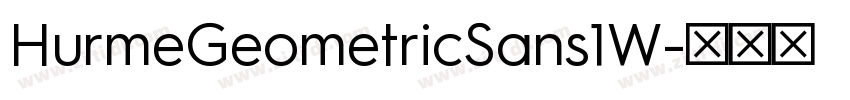 HurmeGeometricSans1W字体转换