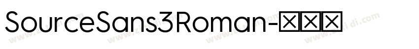SourceSans3Roman字体转换