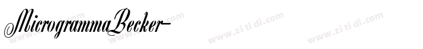 MicrogrammaBecker字体转换