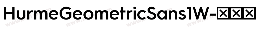 HurmeGeometricSans1W字体转换