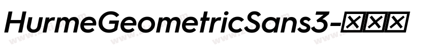 HurmeGeometricSans3字体转换