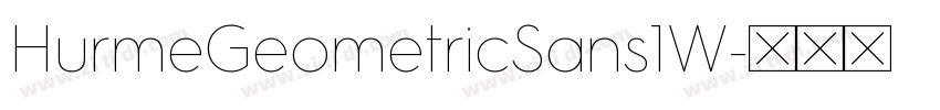 HurmeGeometricSans1W字体转换