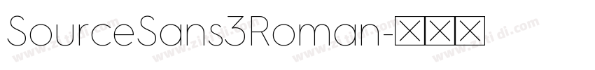 SourceSans3Roman字体转换