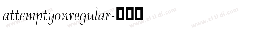 attemptyonregular字体转换