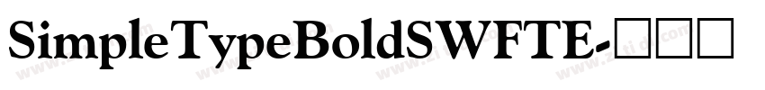 SimpleTypeBoldSWFTE字体转换