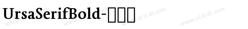 UrsaSerifBold字体转换