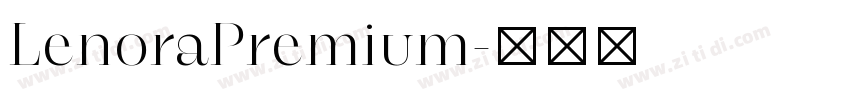 LenoraPremium字体转换