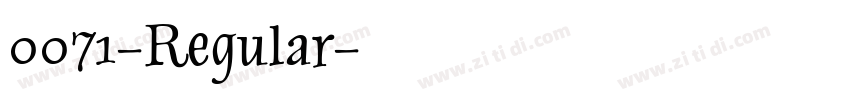 0071-Regular字体转换