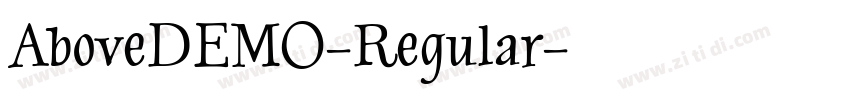 AboveDEMO-Regular字体转换