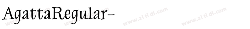 AgattaRegular字体转换