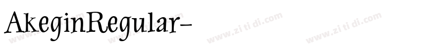 AkeginRegular字体转换