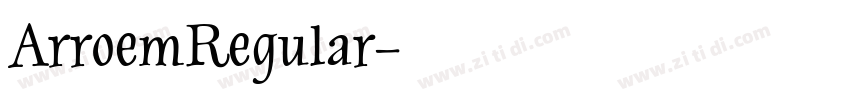 ArroemRegular字体转换